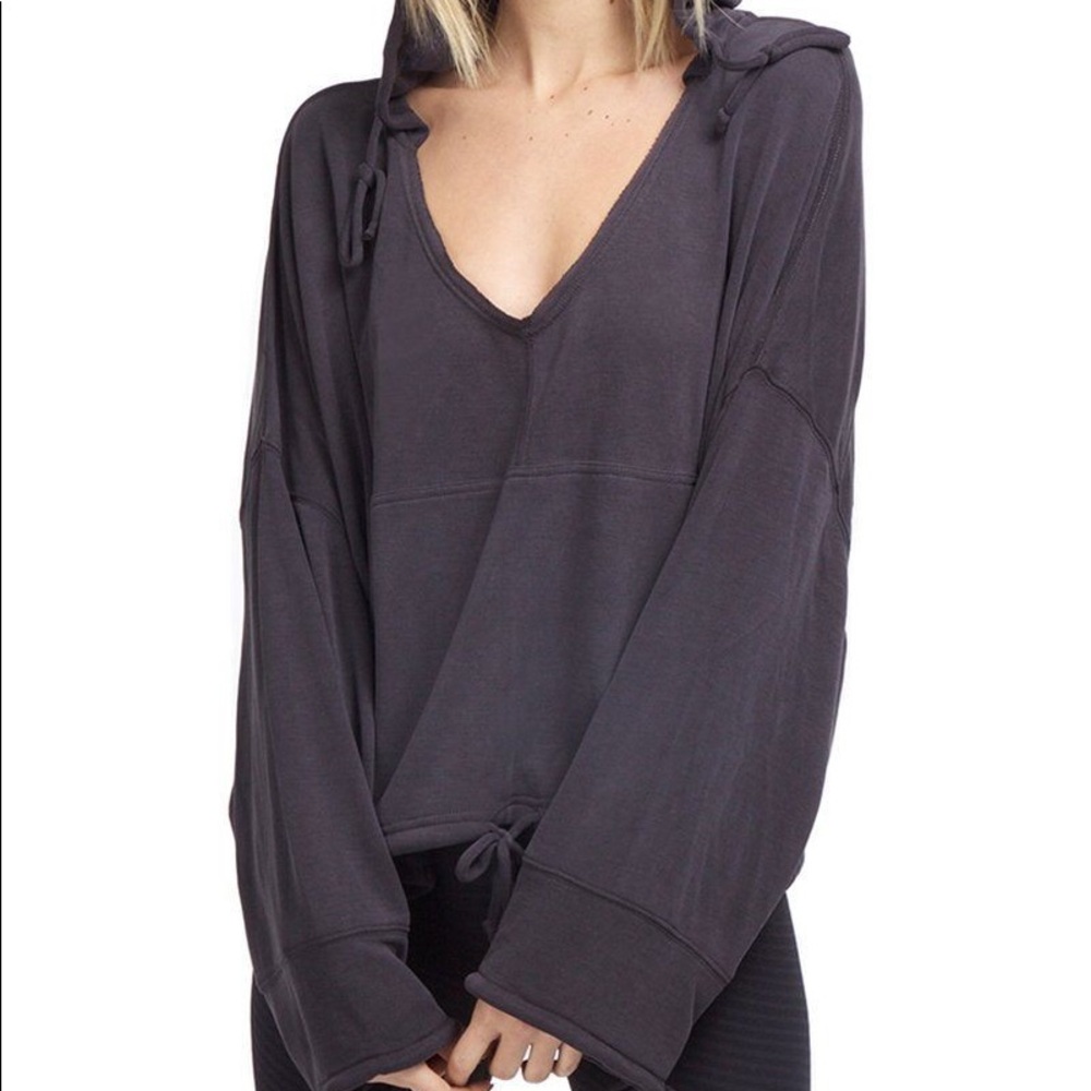 Free People Yella Hoodie Dark Navy